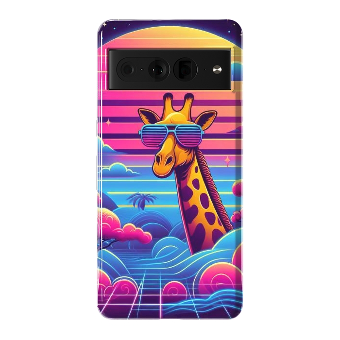 Pixel 7 Pro StrongFit 80s Neon Giraffe by JohnnyVillas