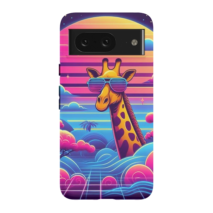 Pixel 8 StrongFit 80s Neon Giraffe by JohnnyVillas