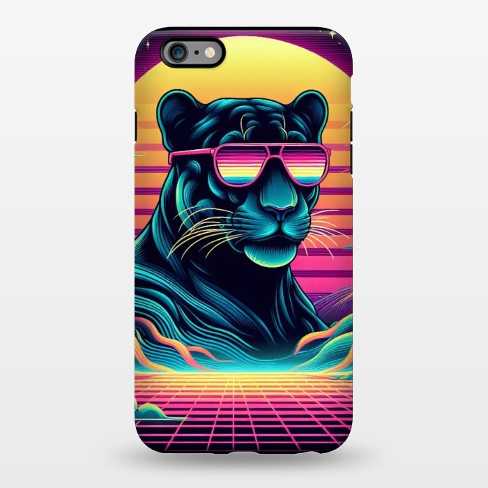 iPhone 6/6s plus StrongFit 80s Neon Black Panther by JohnnyVillas