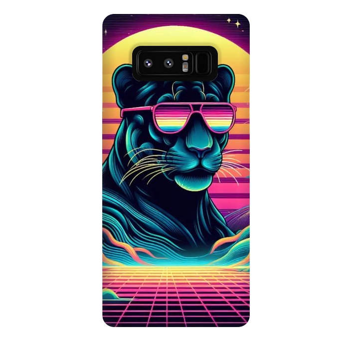 Galaxy Note 8 StrongFit 80s Neon Black Panther by JohnnyVillas