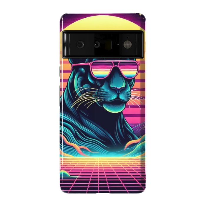 Pixel 6 Pro StrongFit 80s Neon Black Panther by JohnnyVillas