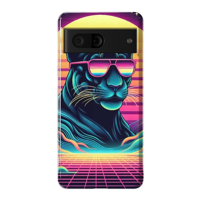 Pixel 7 StrongFit 80s Neon Black Panther by JohnnyVillas
