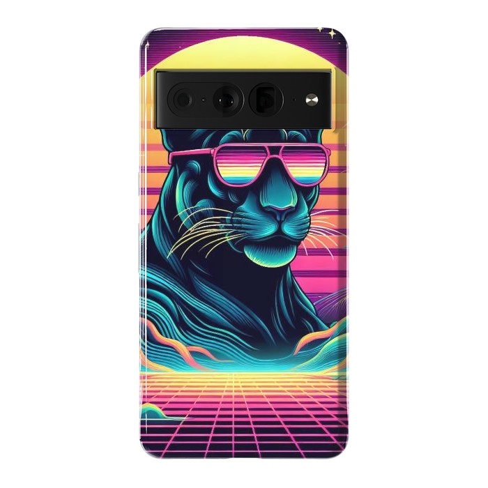 Pixel 7 Pro StrongFit 80s Neon Black Panther by JohnnyVillas