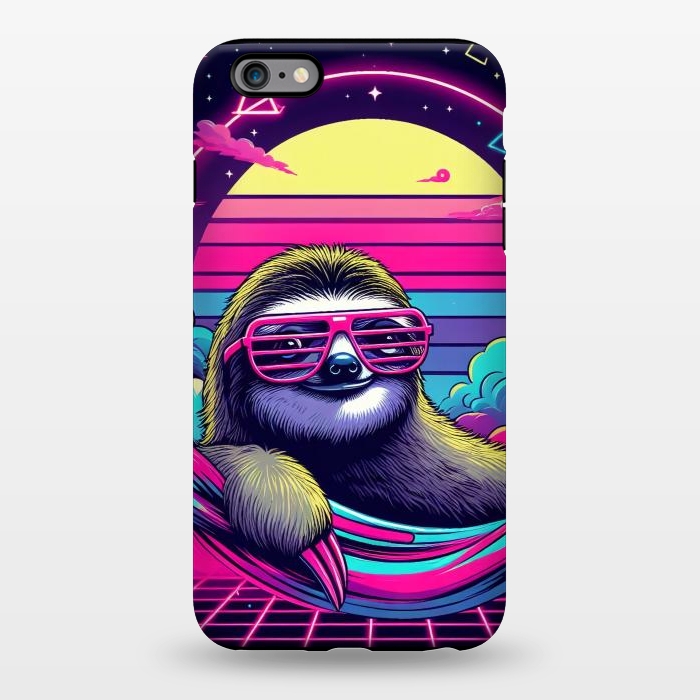 iPhone 6/6s plus StrongFit 80s Neon Sloth by JohnnyVillas