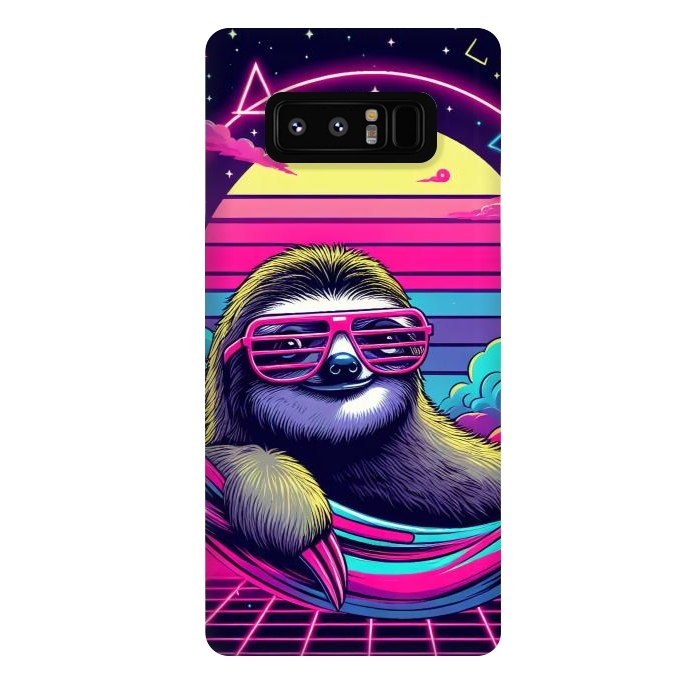 Galaxy Note 8 StrongFit 80s Neon Sloth by JohnnyVillas