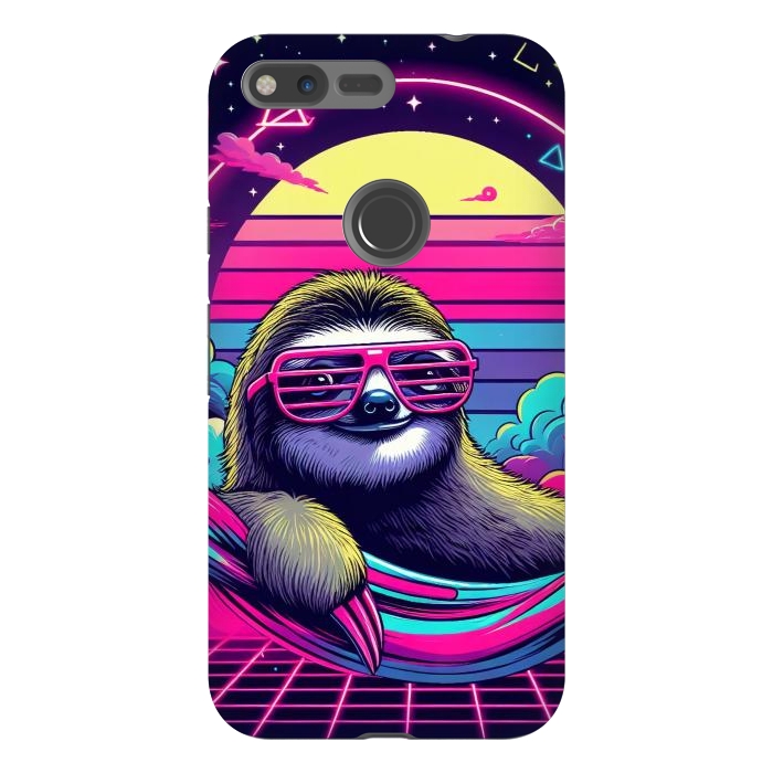 Pixel XL StrongFit 80s Neon Sloth by JohnnyVillas