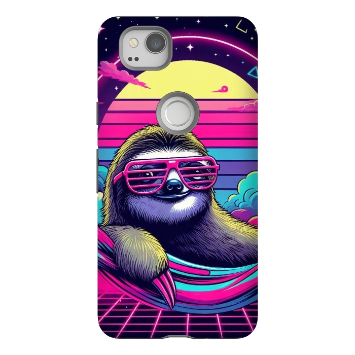 Pixel 2 StrongFit 80s Neon Sloth by JohnnyVillas