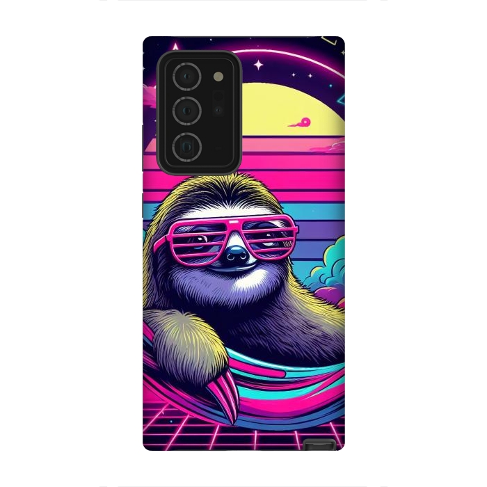 Galaxy Note 20 Ultra StrongFit 80s Neon Sloth by JohnnyVillas