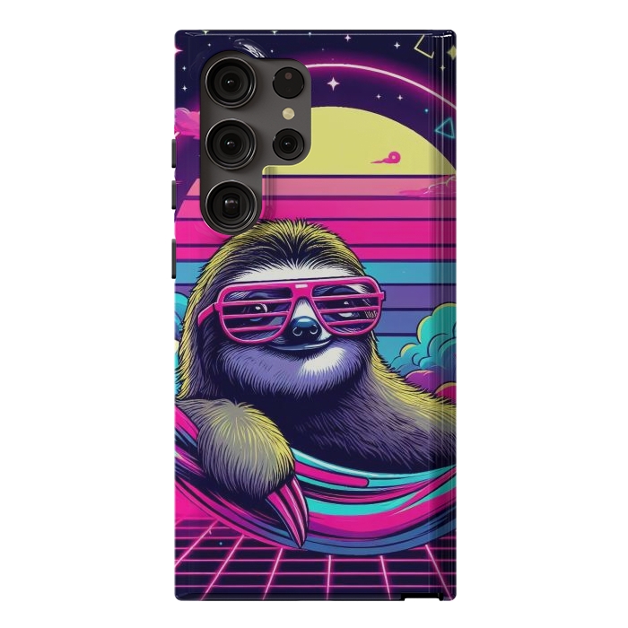 Galaxy S23 Ultra StrongFit 80s Neon Sloth by JohnnyVillas
