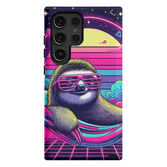 Galaxy S24 Ultra StrongFit 80s Neon Sloth by JohnnyVillas