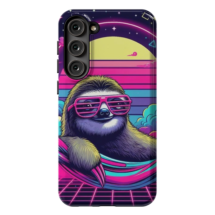 Galaxy S23 Plus StrongFit 80s Neon Sloth by JohnnyVillas