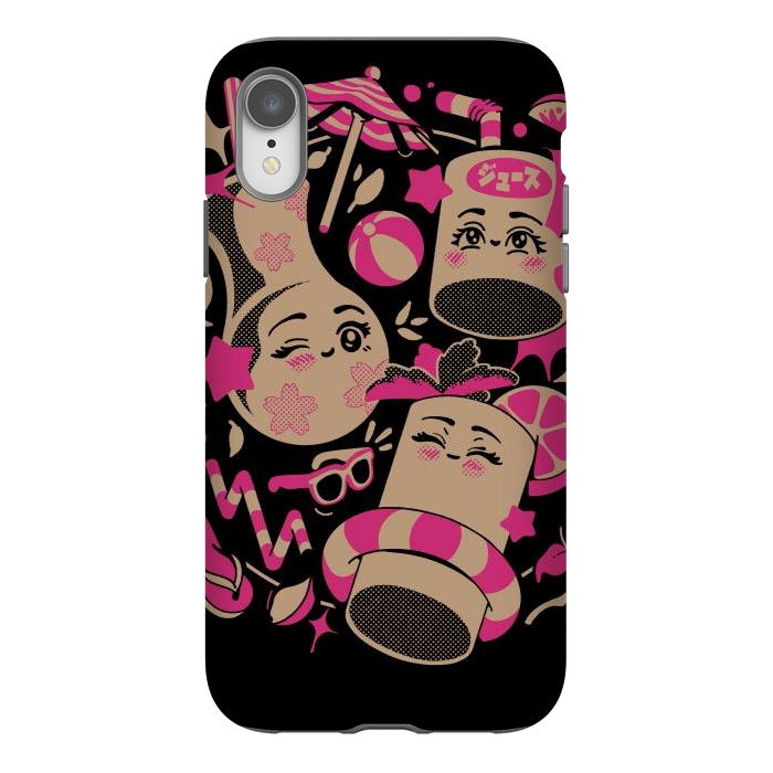 iPhone Xr StrongFit Anime Kawaii Drinks by Ilustrata
