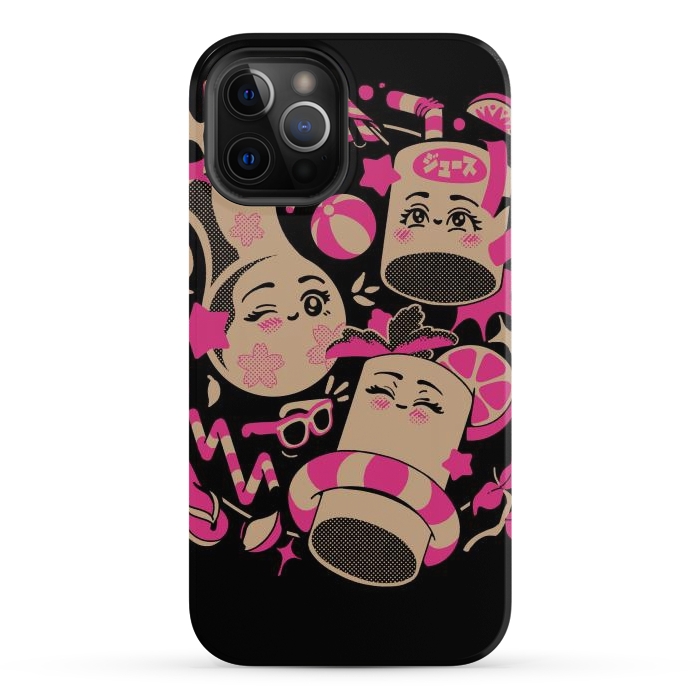 iPhone 12 Pro Max StrongFit Anime Kawaii Drinks by Ilustrata