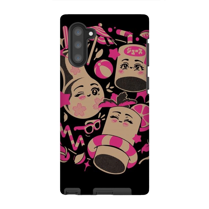 Galaxy Note 10 StrongFit Anime Kawaii Drinks by Ilustrata