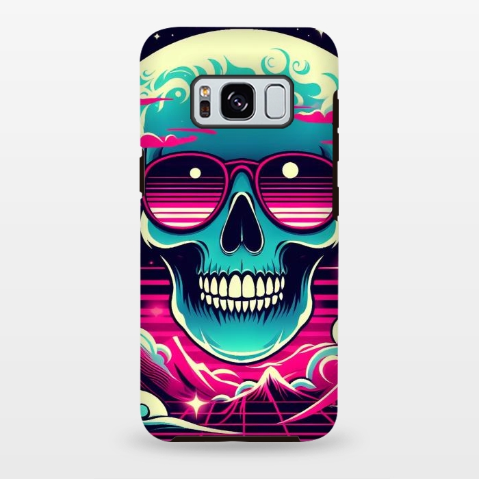 Galaxy S8 plus StrongFit Summer Neon Skull by JohnnyVillas