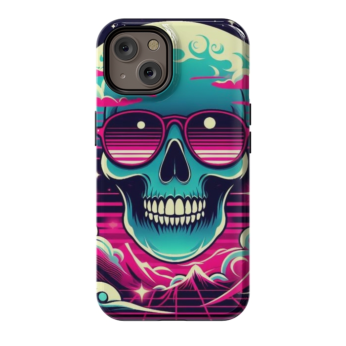 iPhone 14 StrongFit Summer Neon Skull by JohnnyVillas