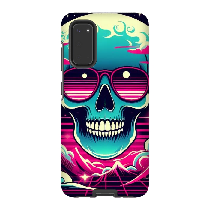 Galaxy S20 StrongFit Summer Neon Skull by JohnnyVillas