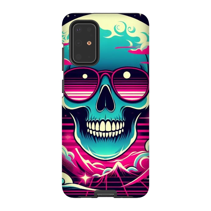 Galaxy S20 Plus StrongFit Summer Neon Skull by JohnnyVillas