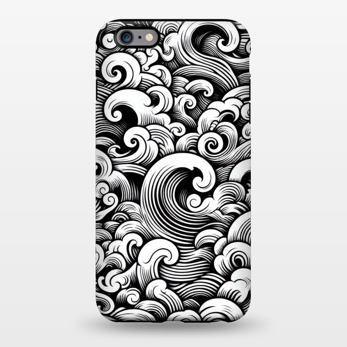 iPhone 6/6s plus StrongFit Black and White Tattoo Waves by JohnnyVillas