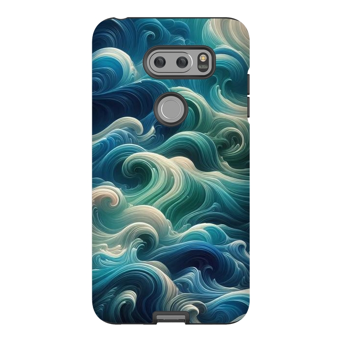 V30 StrongFit Blue Swirling Waves by JohnnyVillas