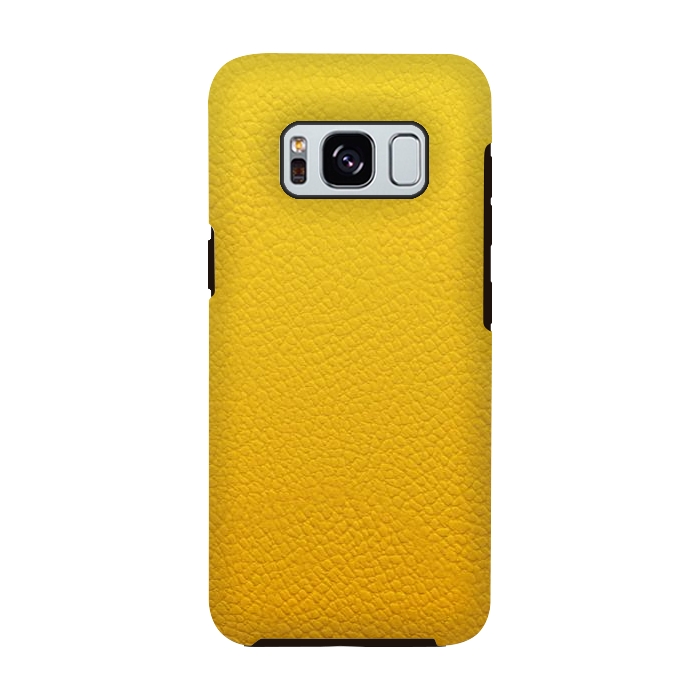 Galaxy S8 StrongFit Yellow Leather by JohnnyVillas