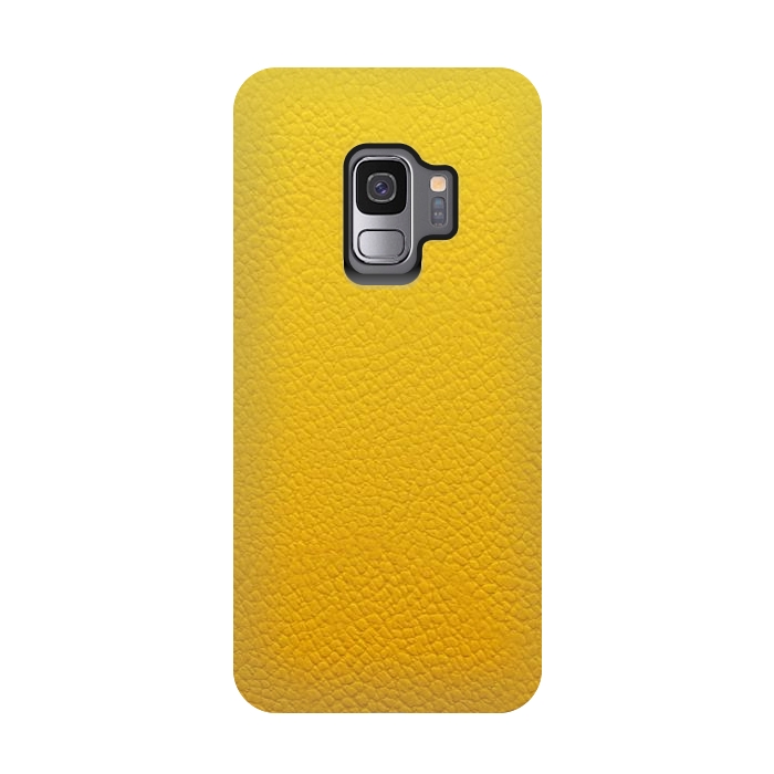 Galaxy S9 StrongFit Yellow Leather by JohnnyVillas