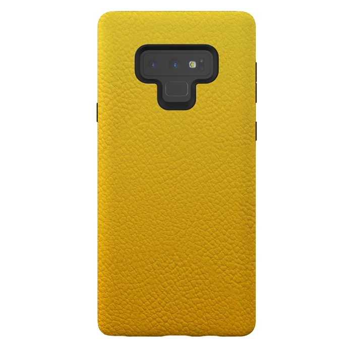 Galaxy Note 9 StrongFit Yellow Leather by JohnnyVillas