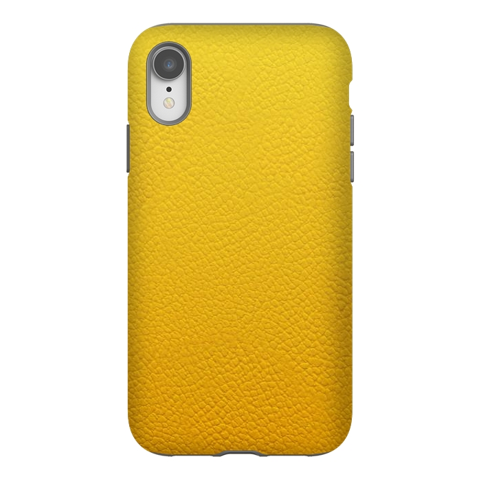 iPhone Xr StrongFit Yellow Leather by JohnnyVillas