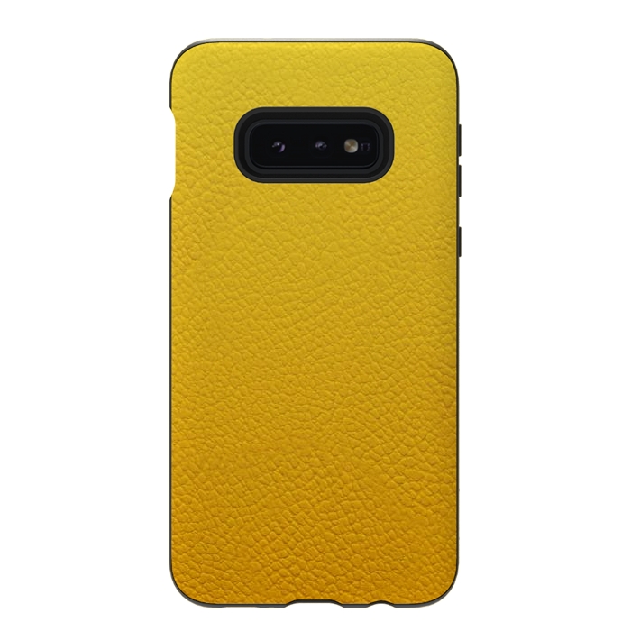 Galaxy S10e StrongFit Yellow Leather by JohnnyVillas