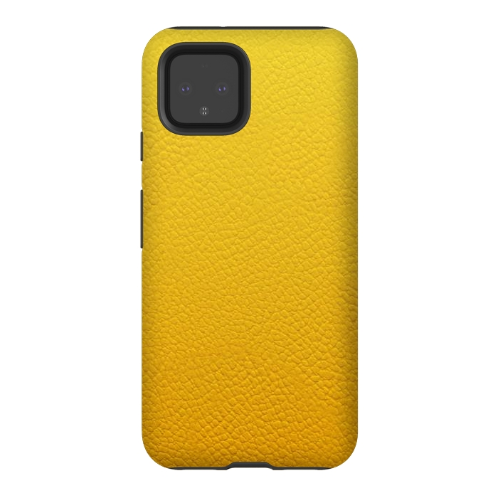 Pixel 4 StrongFit Yellow Leather by JohnnyVillas