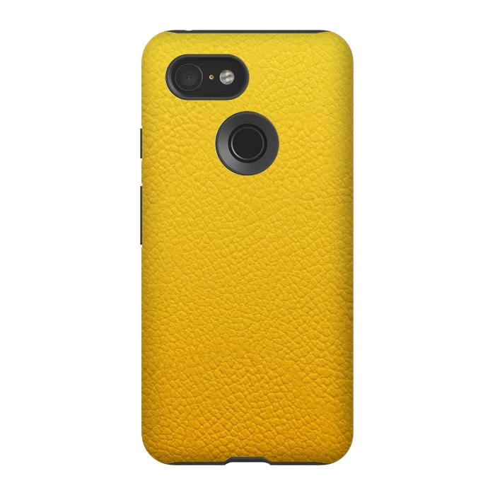 Pixel 3 StrongFit Yellow Leather by JohnnyVillas