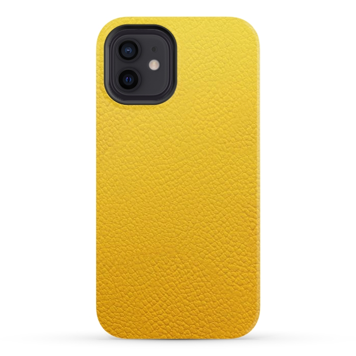 iPhone 12 StrongFit Yellow Leather by JohnnyVillas