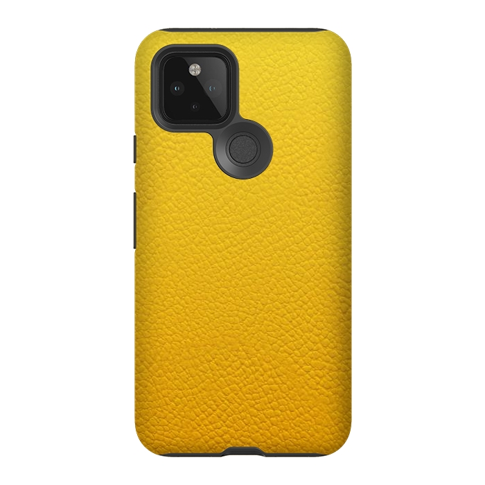 Pixel 5 StrongFit Yellow Leather by JohnnyVillas