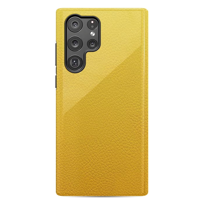 Galaxy S22 Ultra StrongFit Yellow Leather by JohnnyVillas