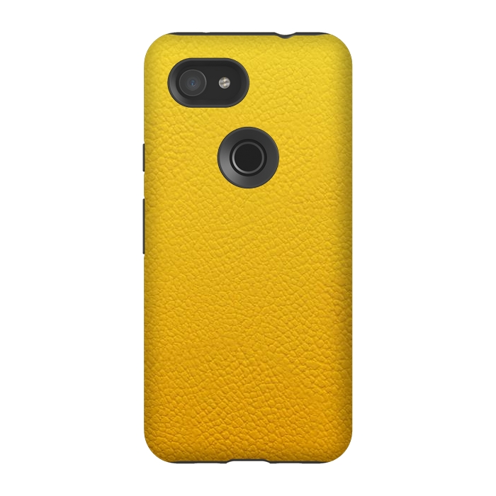 Pixel 3A StrongFit Yellow Leather by JohnnyVillas