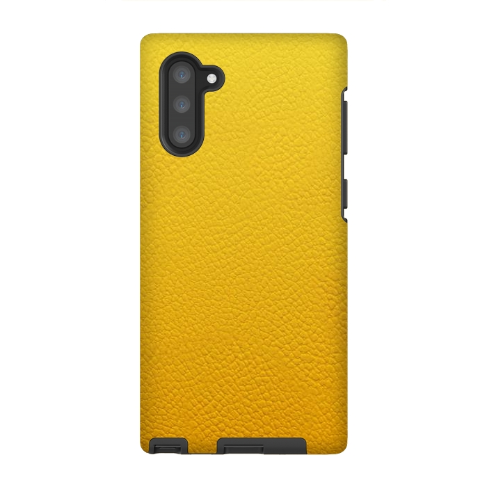 Galaxy Note 10 StrongFit Yellow Leather by JohnnyVillas