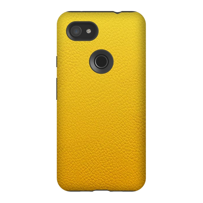 Pixel 3AXL StrongFit Yellow Leather by JohnnyVillas