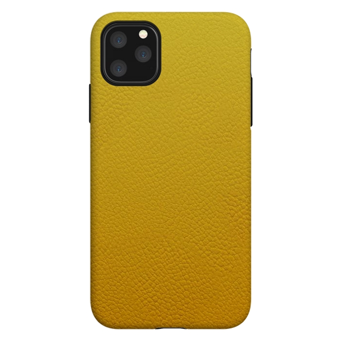 iPhone 11 Pro Max StrongFit Yellow Leather by JohnnyVillas