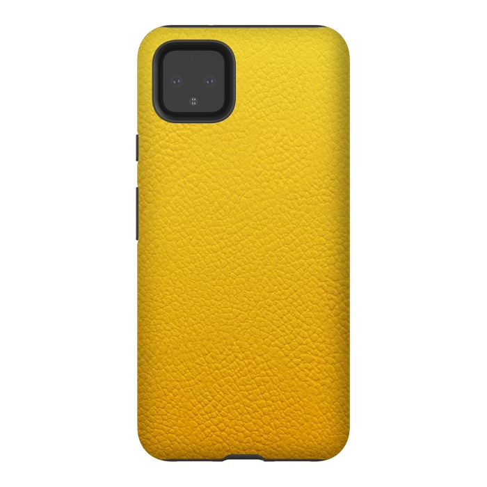 Pixel 4XL StrongFit Yellow Leather by JohnnyVillas