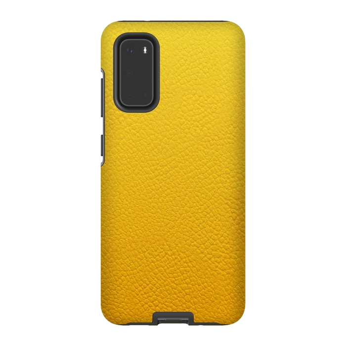 Galaxy S20 StrongFit Yellow Leather by JohnnyVillas