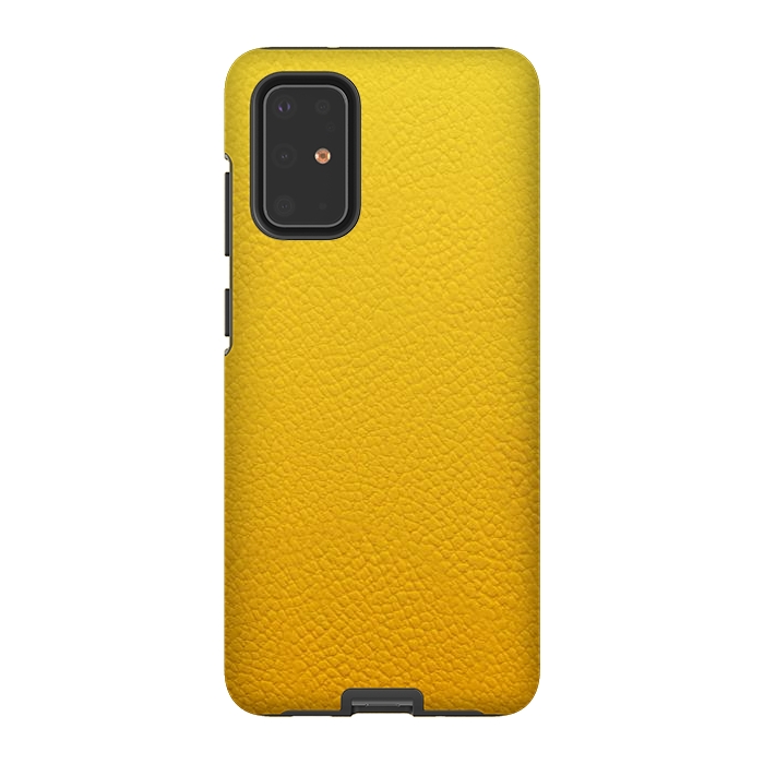 Galaxy S20 Plus StrongFit Yellow Leather by JohnnyVillas