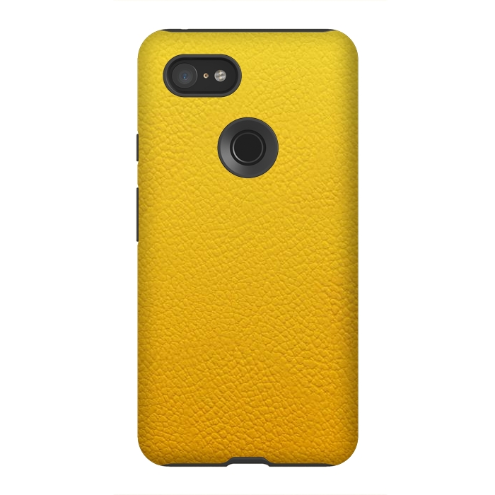 Pixel 3XL StrongFit Yellow Leather by JohnnyVillas