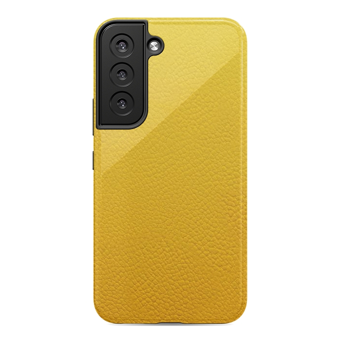 Galaxy S22 StrongFit Yellow Leather by JohnnyVillas