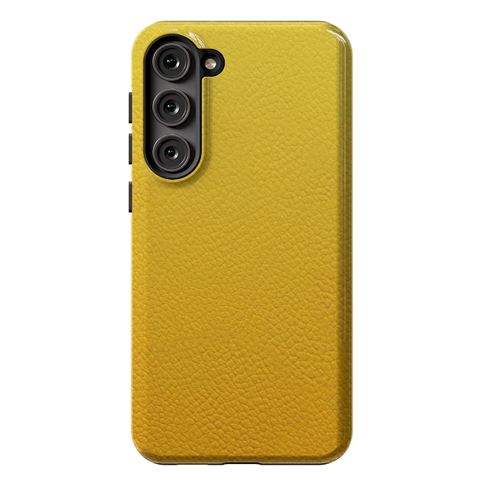 Galaxy S23 Plus StrongFit Yellow Leather by JohnnyVillas