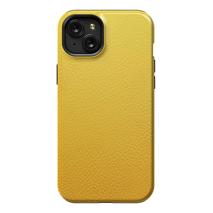 iPhone 15 Plus StrongFit Yellow Leather by JohnnyVillas