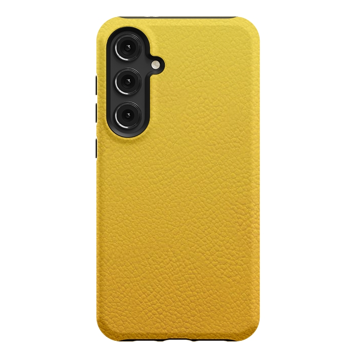 Galaxy S24 Plus StrongFit Yellow Leather by JohnnyVillas