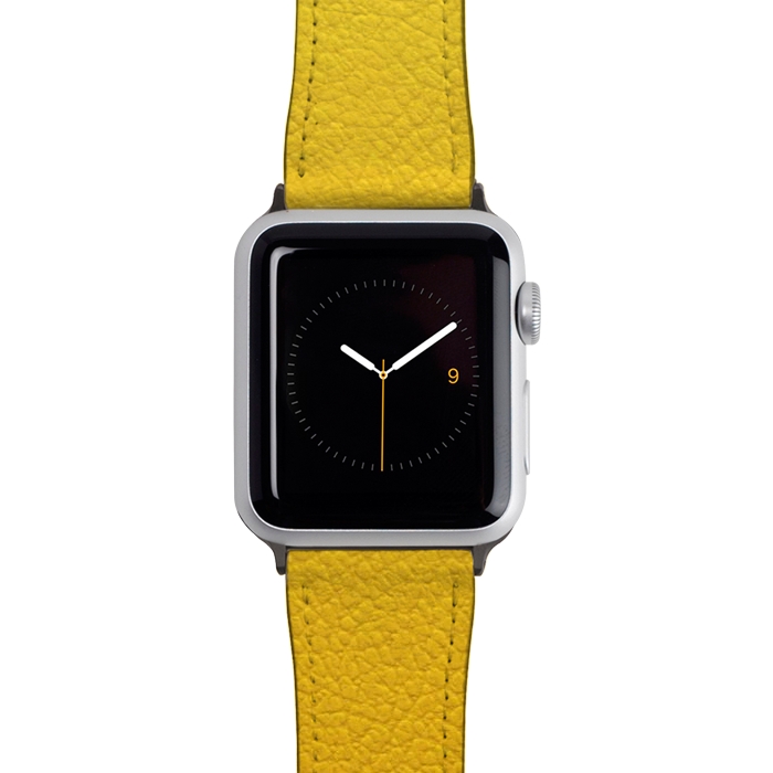 Watch 38mm / 40mm Strap PU leather Yellow Leather by JohnnyVillas