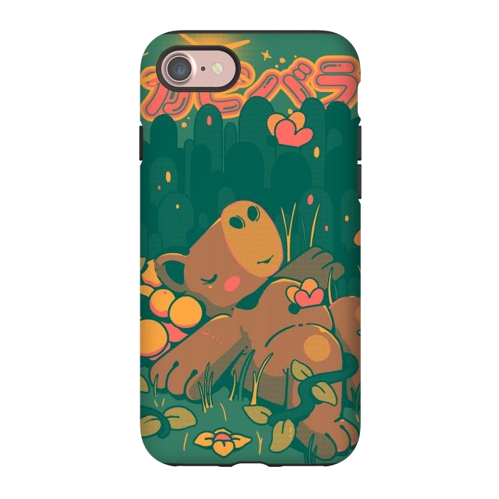 iPhone 7 StrongFit Nature Capybara Vibes by Ilustrata