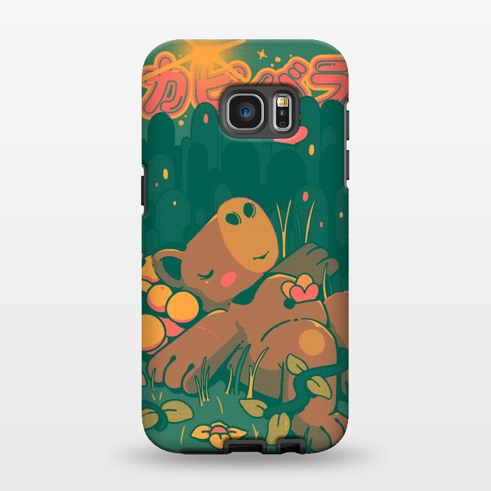 Galaxy S7 EDGE StrongFit Nature Capybara Vibes by Ilustrata