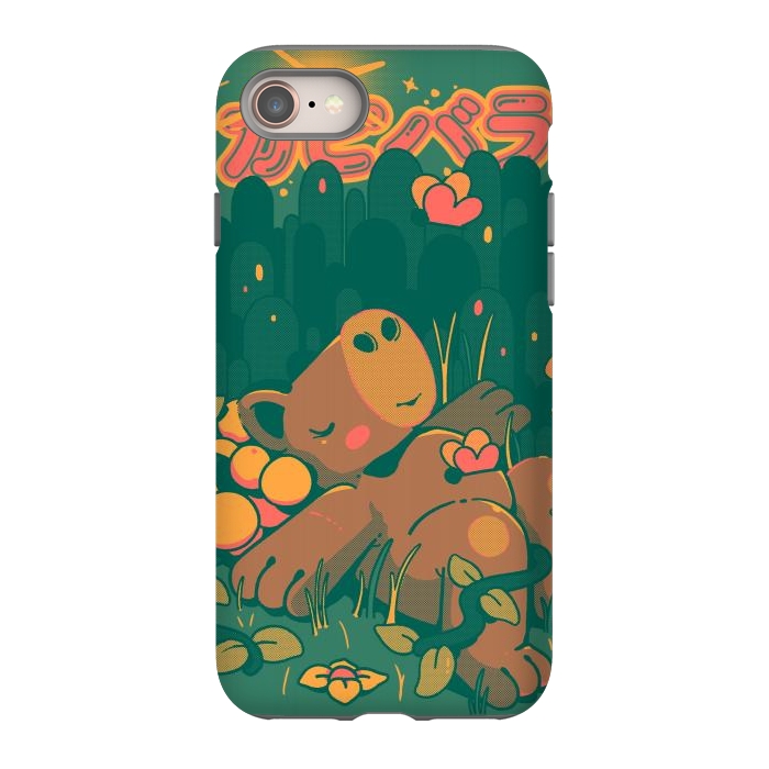 iPhone 8 StrongFit Nature Capybara Vibes by Ilustrata